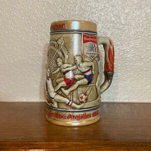 Budweiser 1984 Los Angeles Olympic beer mug